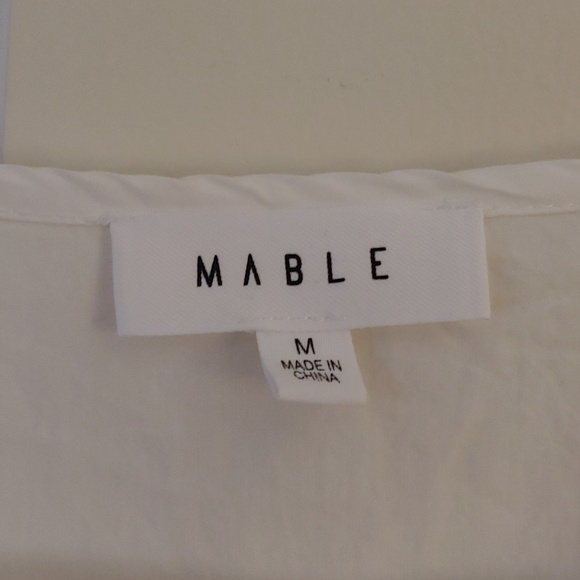 Mable White Cotton Midi Dress Smocked Waist Tiered Flutter Sleeve - Picture 5 of 7